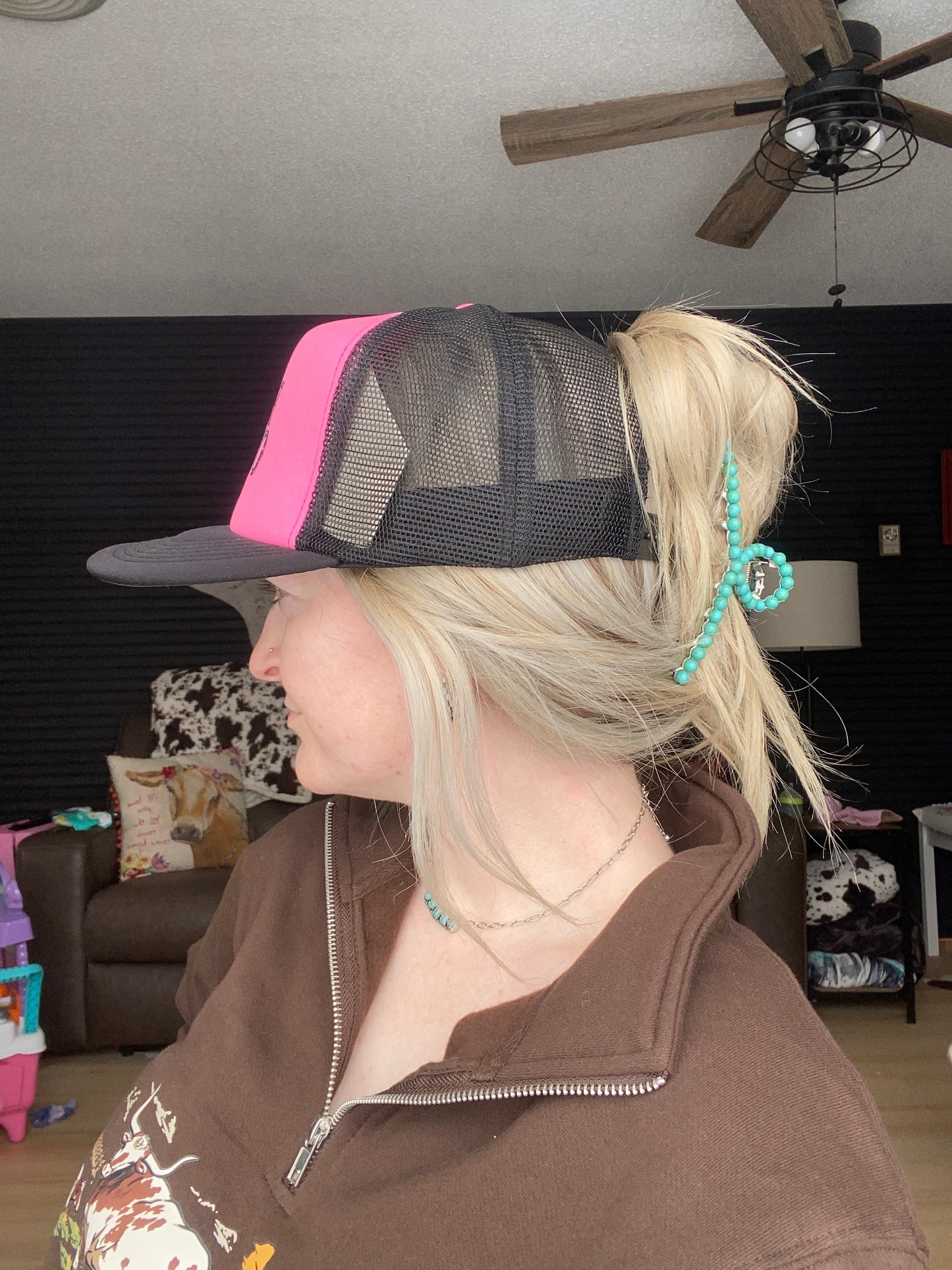 Azure Arc Hair Clip
