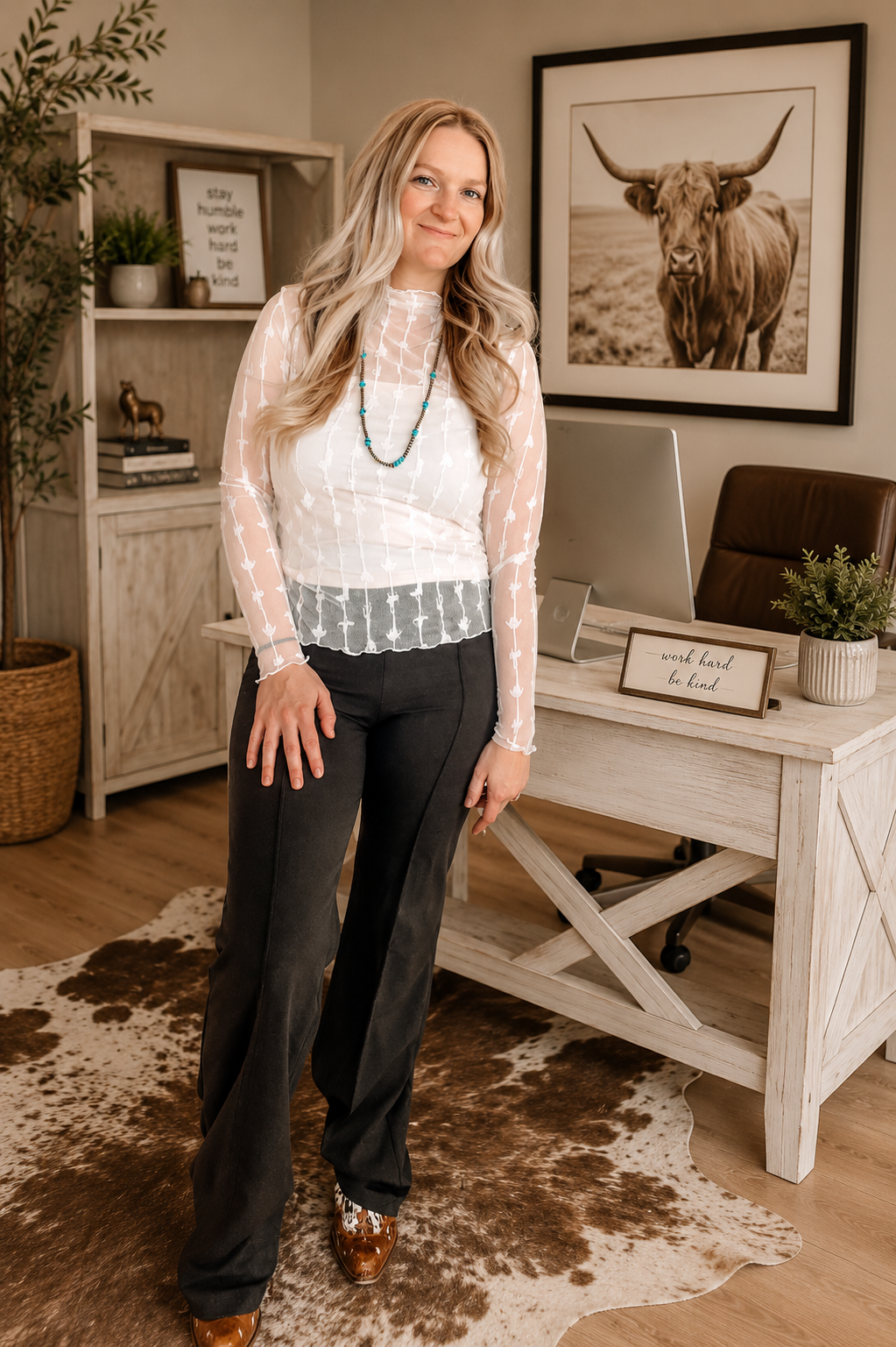 Lariat Lace Top