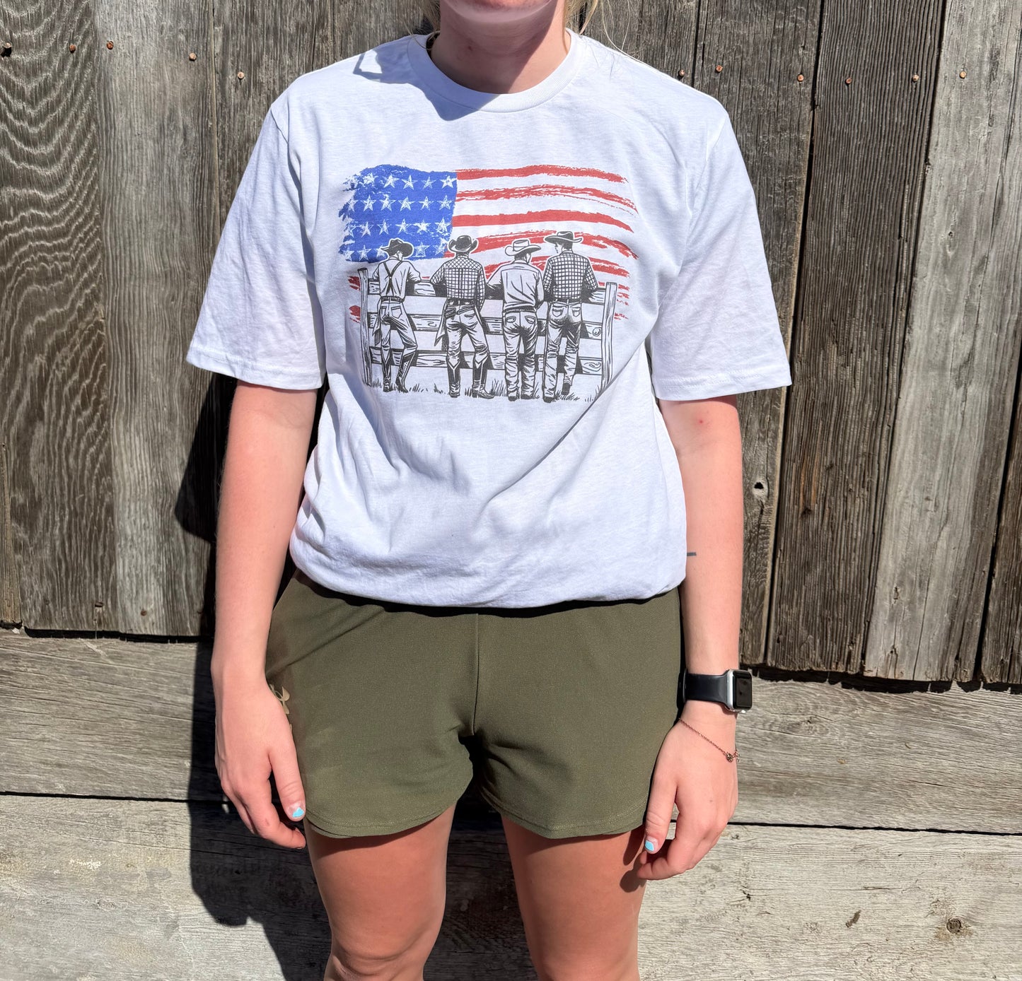 USA Cowboy Flag Tee