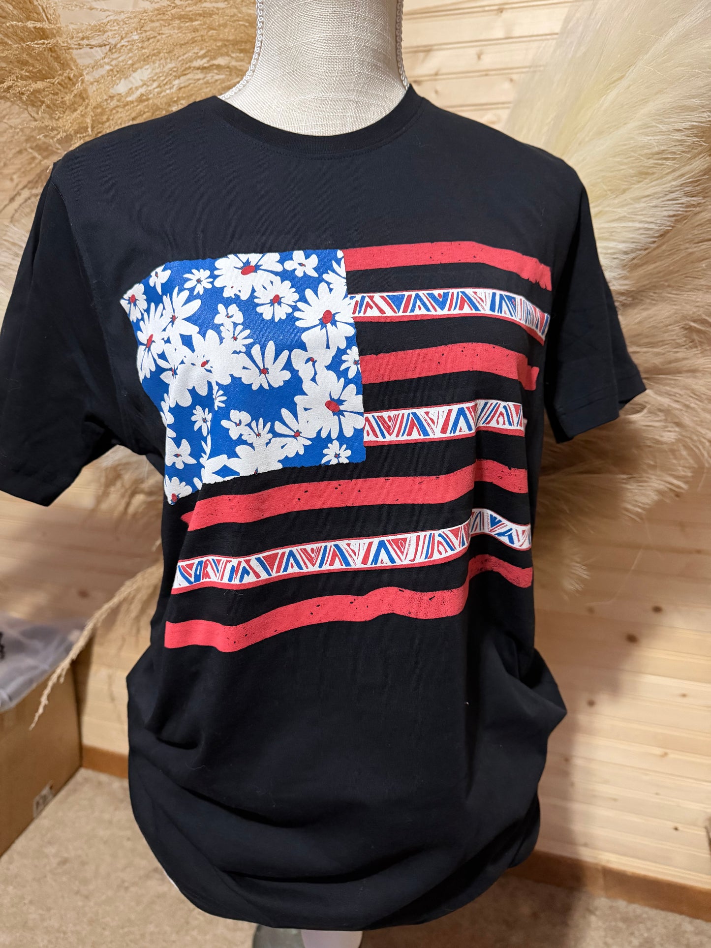 Daisy American Flag Graphic Tee