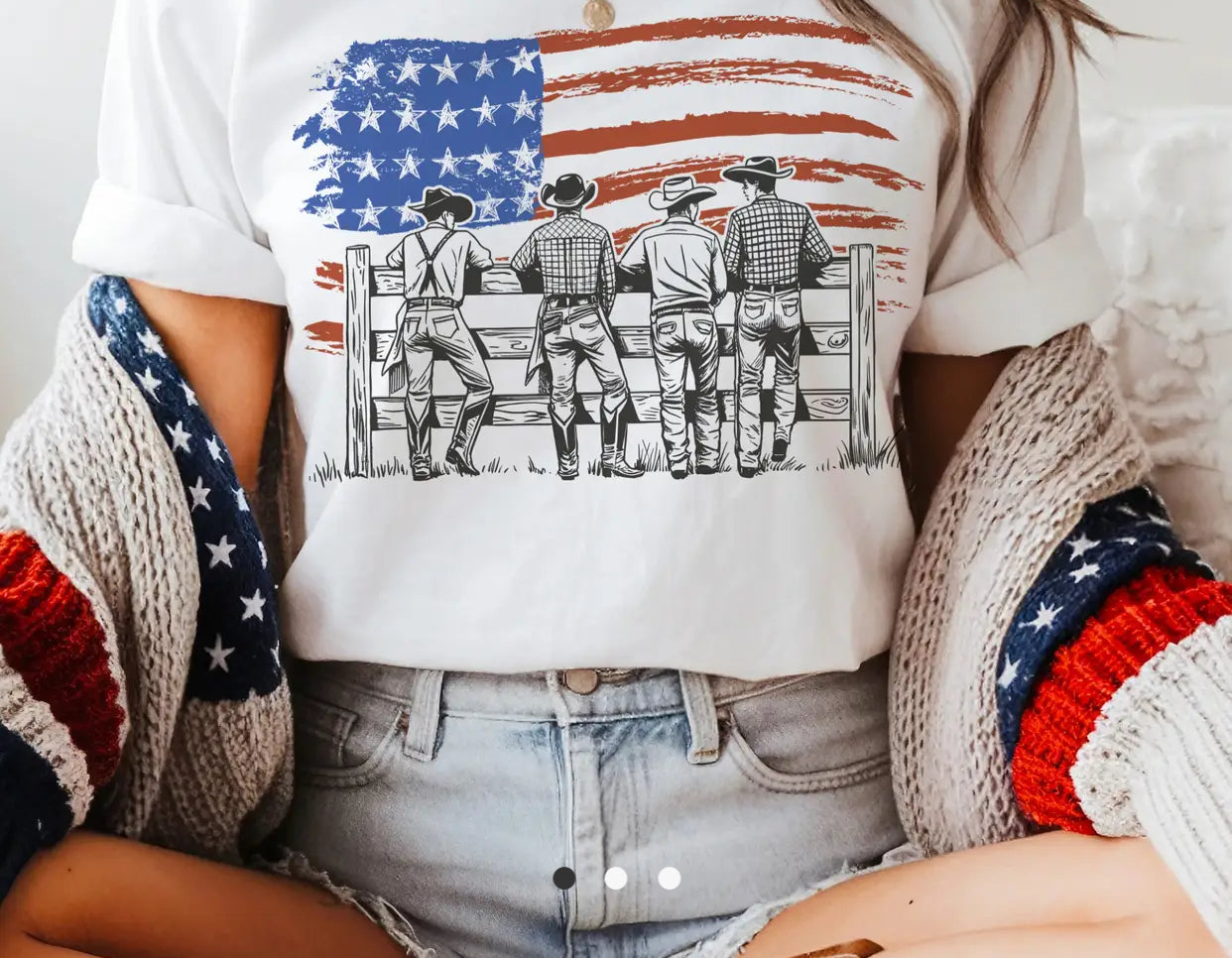 USA Cowboy Flag Tee