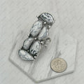 RGY241130-04-WHITE                     Silver metal with white turquoise stone Ring