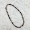 NKS230603-38-COOPER     17 Inches 8mm cooper Navajo pearl bead Necklace