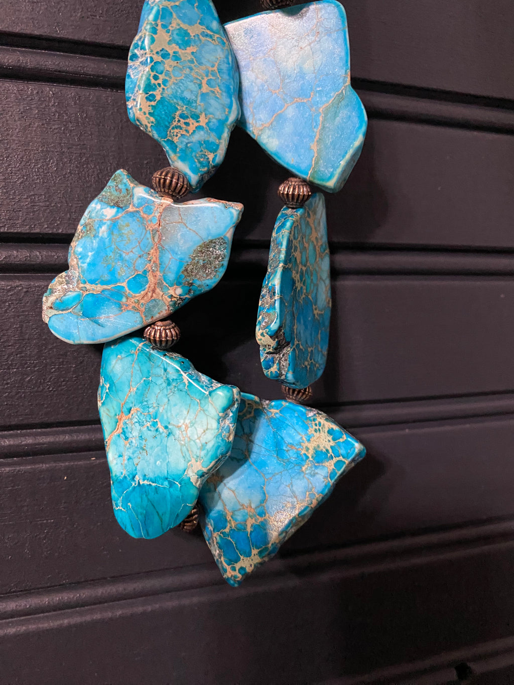 Turquoise Regalite Slab Necklace