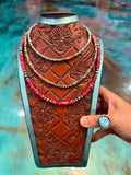 Turquoise & Pink Dahlia Necklace- Pick Your Favorite