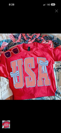 Red USA tee