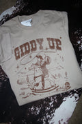 Giddy Up Tan Graphic Tee