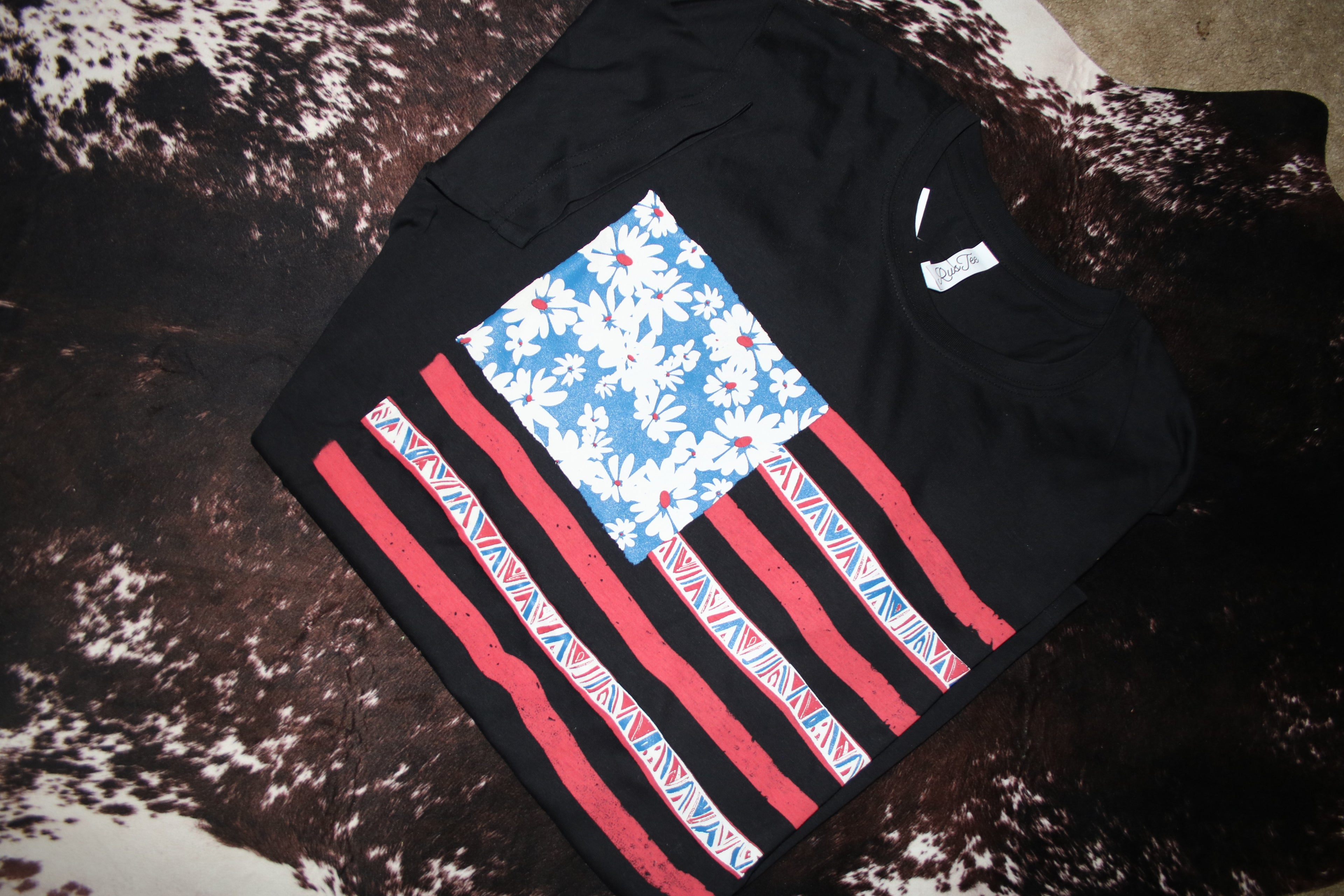 Daisy American Flag Graphic Tee