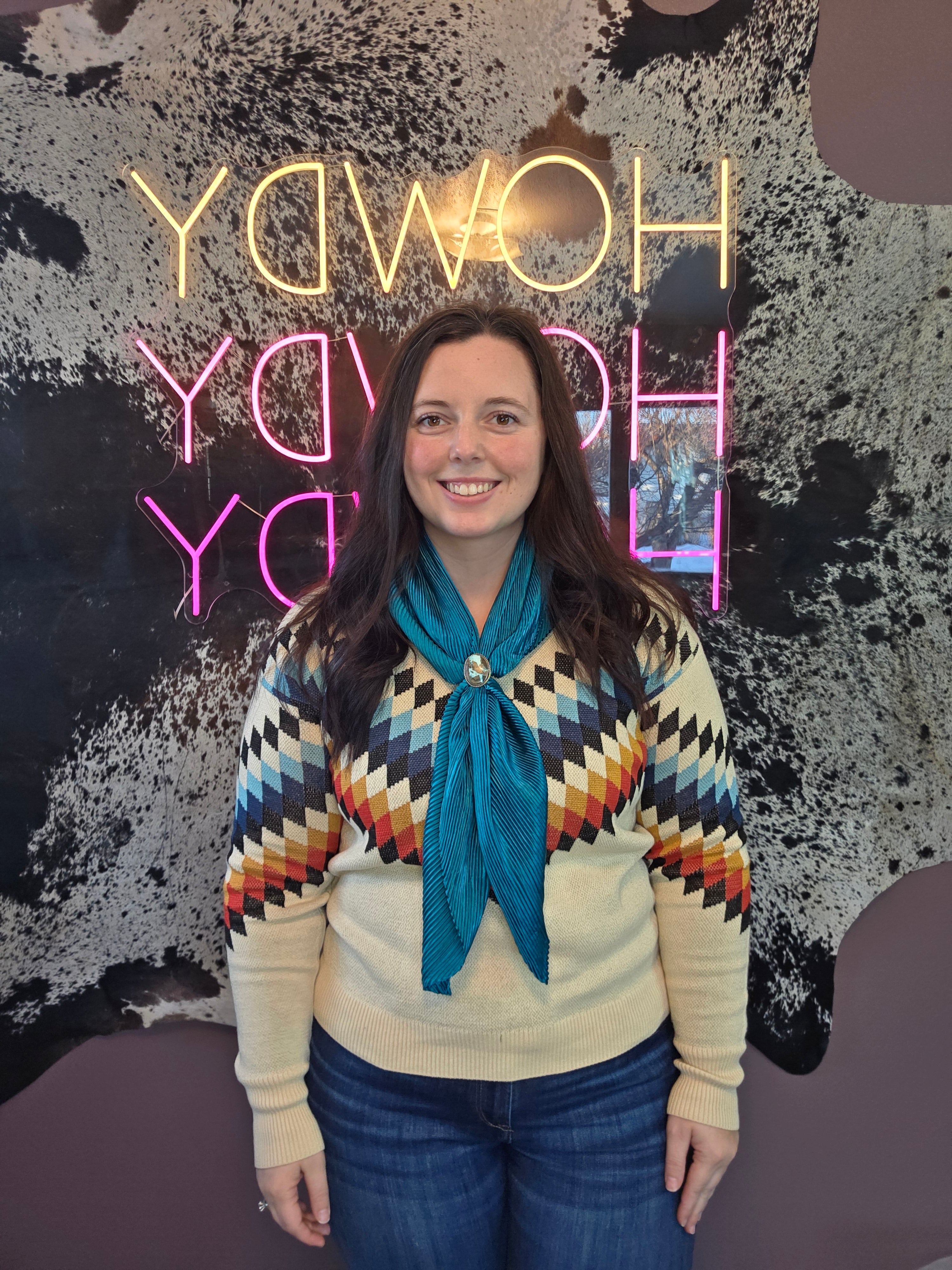 Turquoise Pasadena Wild Rag